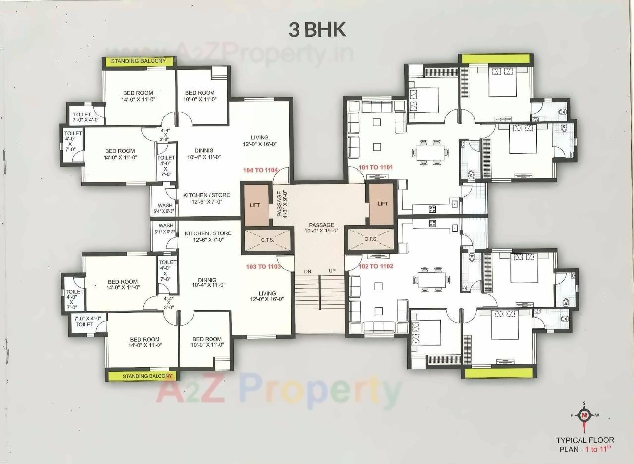 Layout of real estate project Vasant Malhar located at Raiya, Rajkot, Gujarat