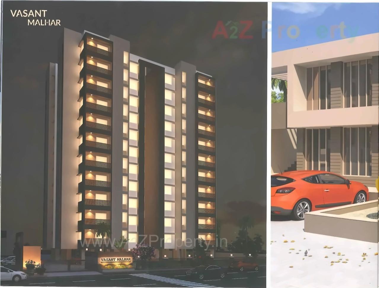 3D Elevation of real estate project Vasant Malhar located at Raiya, Rajkot, Gujarat