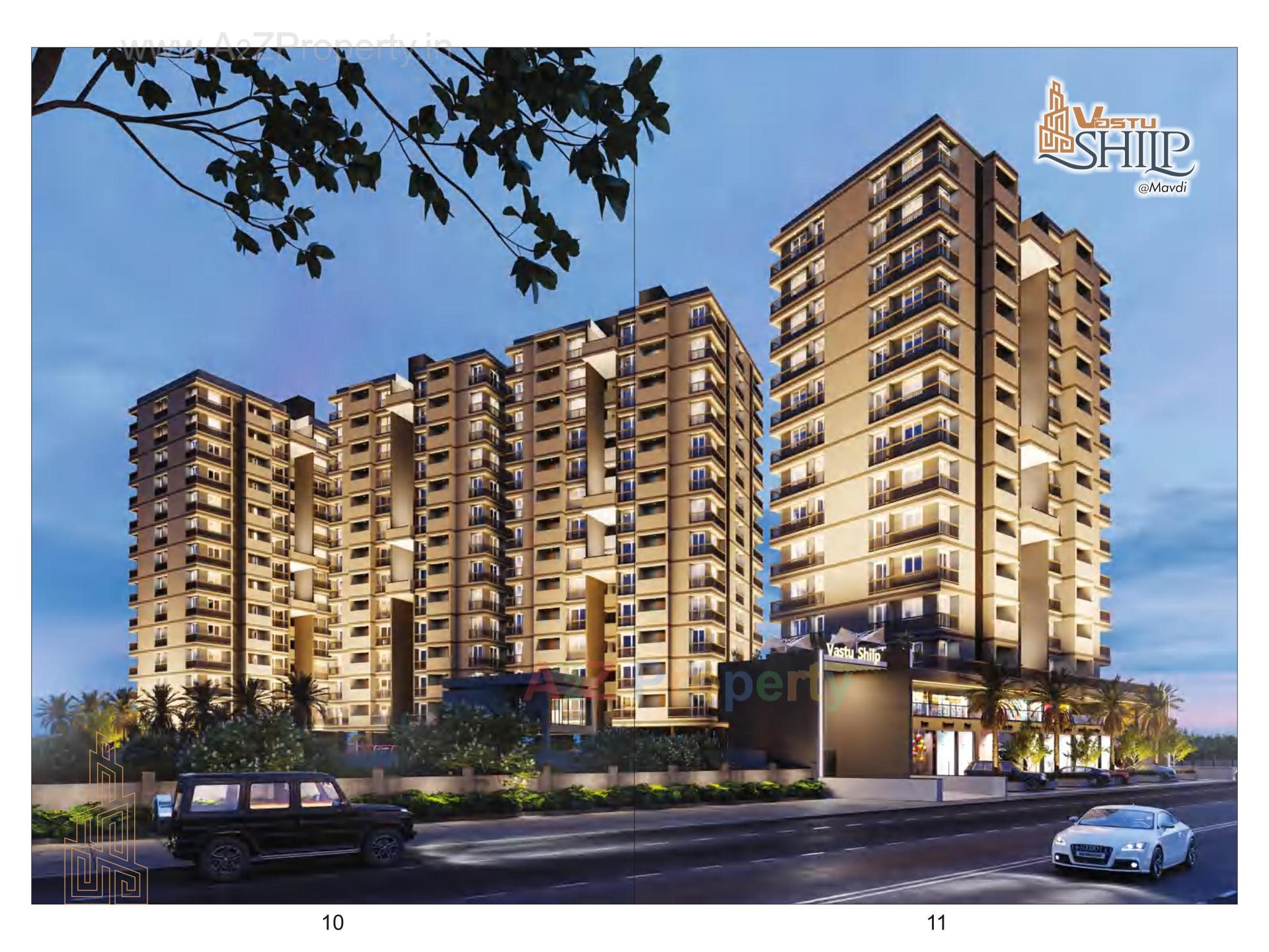 3D Elevation of real estate project Vastu Shilp located at Mavdi, Rajkot, Gujarat