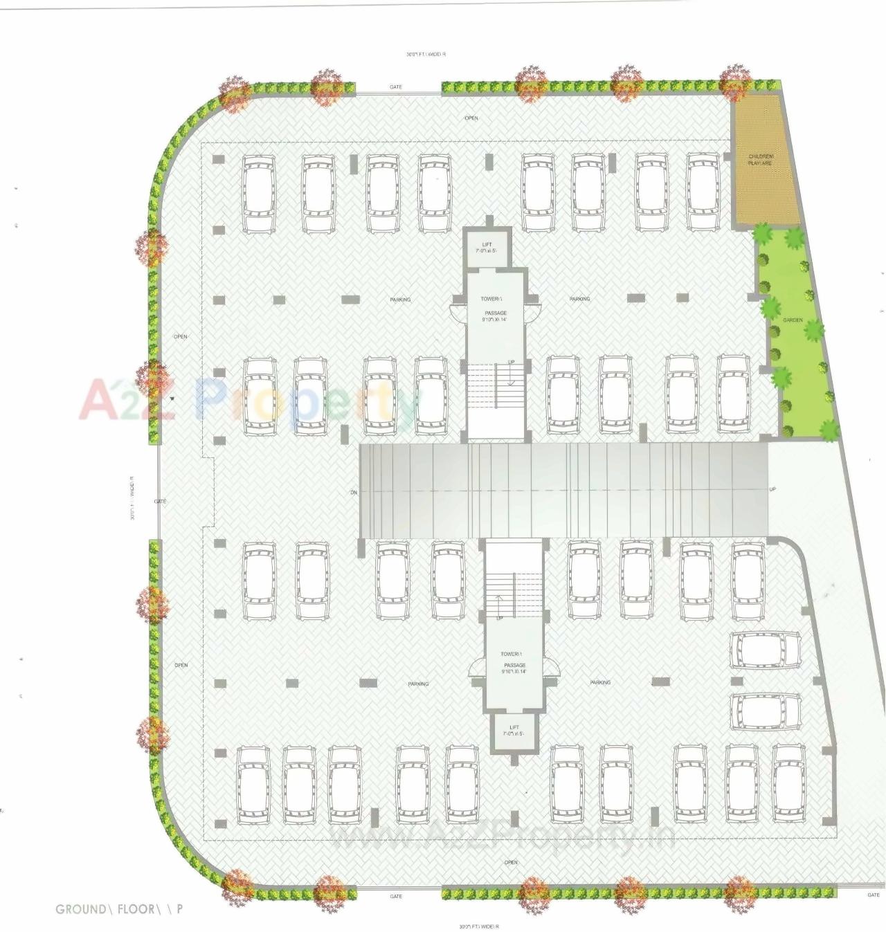 Layout of real estate project Vasudhara Elegance located at Rajkot, Rajkot, Gujarat