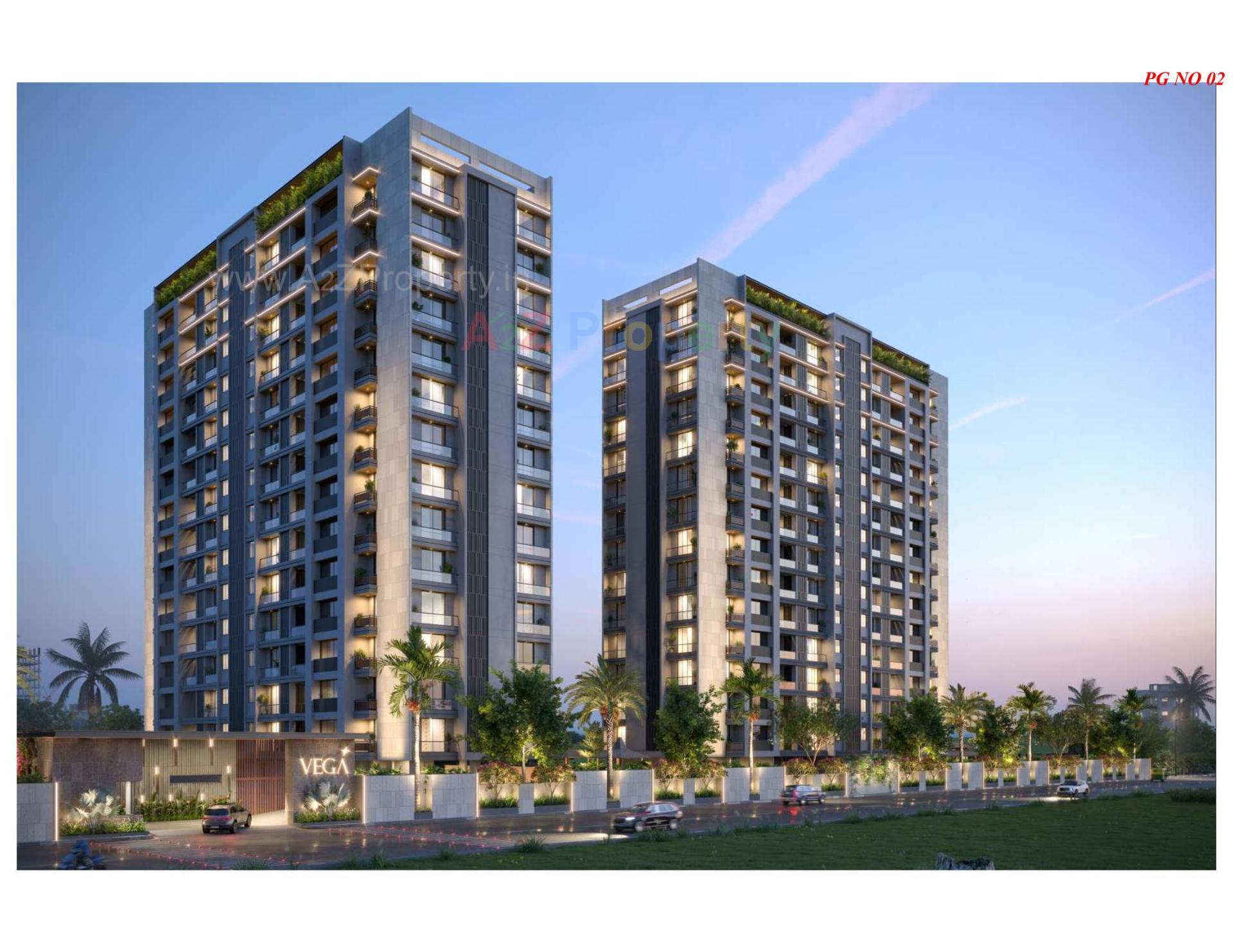 3D Elevation of real estate project Vega located at Motamava, Rajkot, Gujarat
