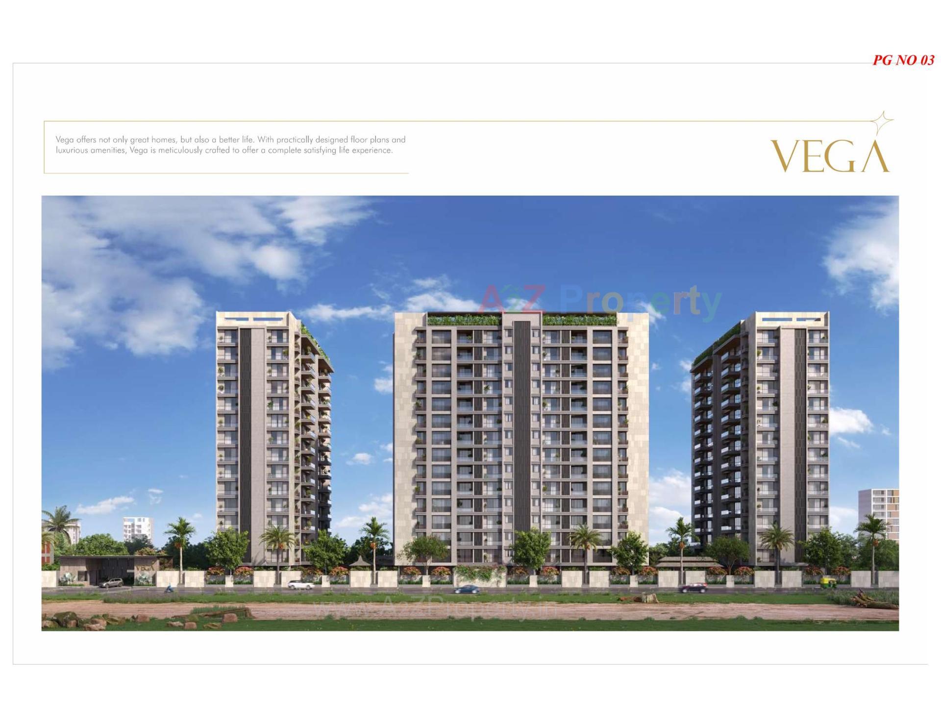 3D Elevation of real estate project Vega located at Motamava, Rajkot, Gujarat
