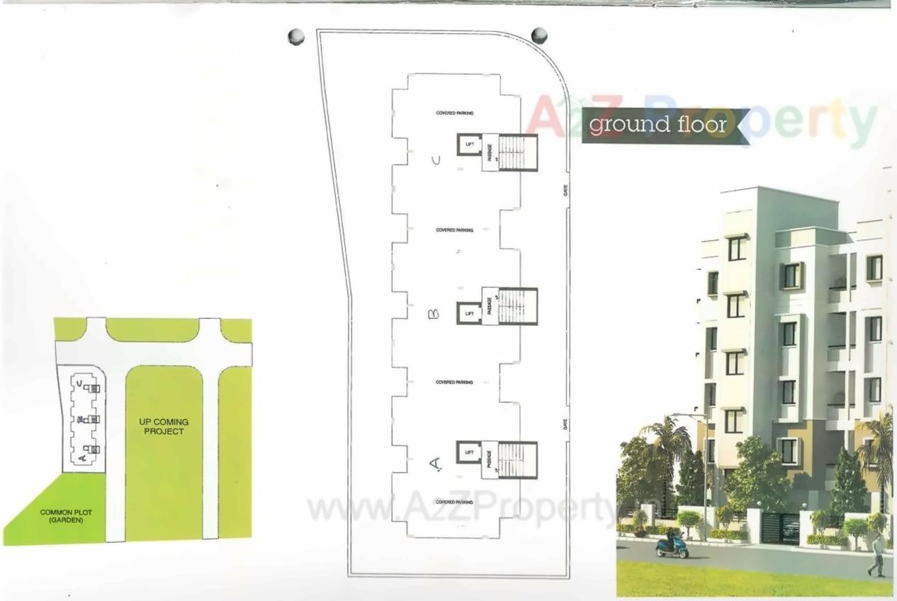 Layout of real estate project Vikas Hill View located at Raiya, Rajkot, Gujarat
