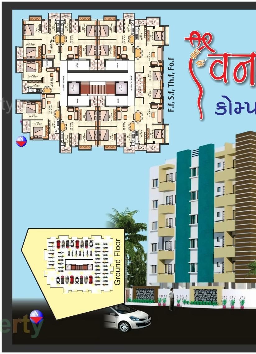 Layout of real estate project Vinayak Complex located at Maliyasan, Rajkot, Gujarat