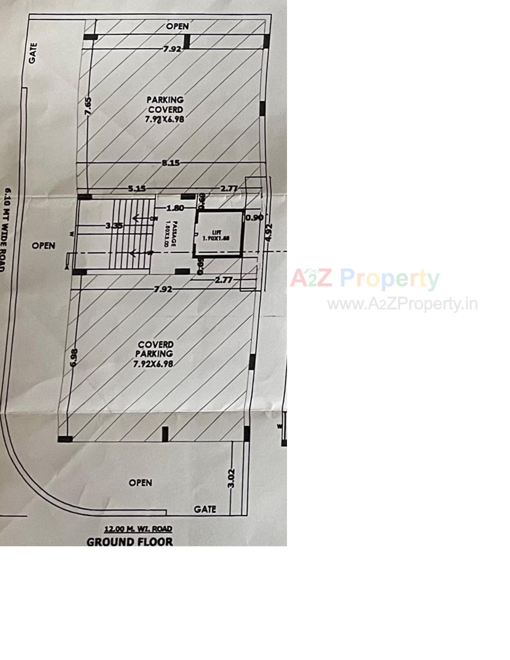 Layout of real estate project Vinayaka Appartment located at Rajkot, Rajkot, Gujarat