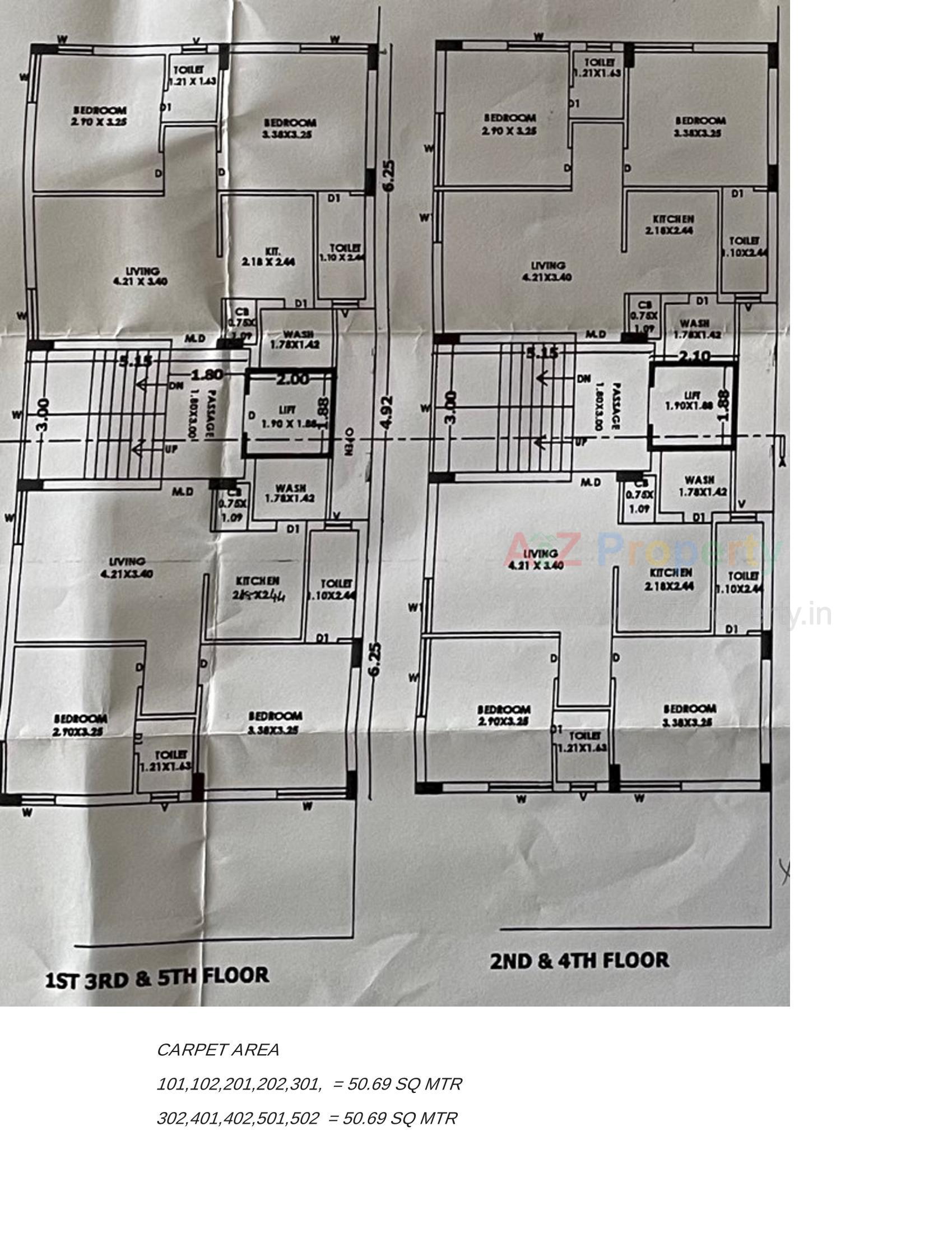 Layout of real estate project Vinayaka Appartment located at Rajkot, Rajkot, Gujarat