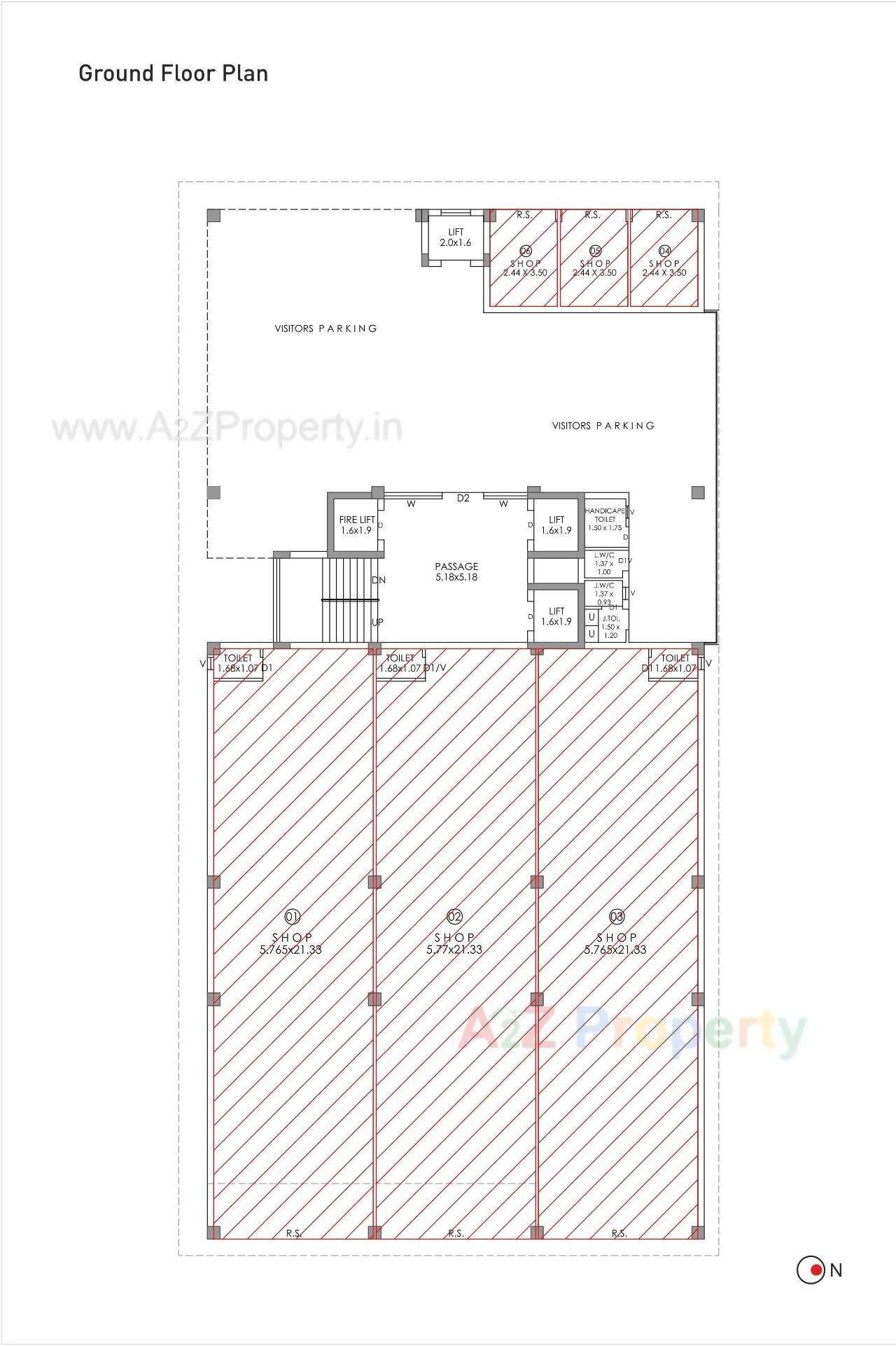 Layout of real estate project Viral Heights located at Madhapar, Rajkot, Gujarat