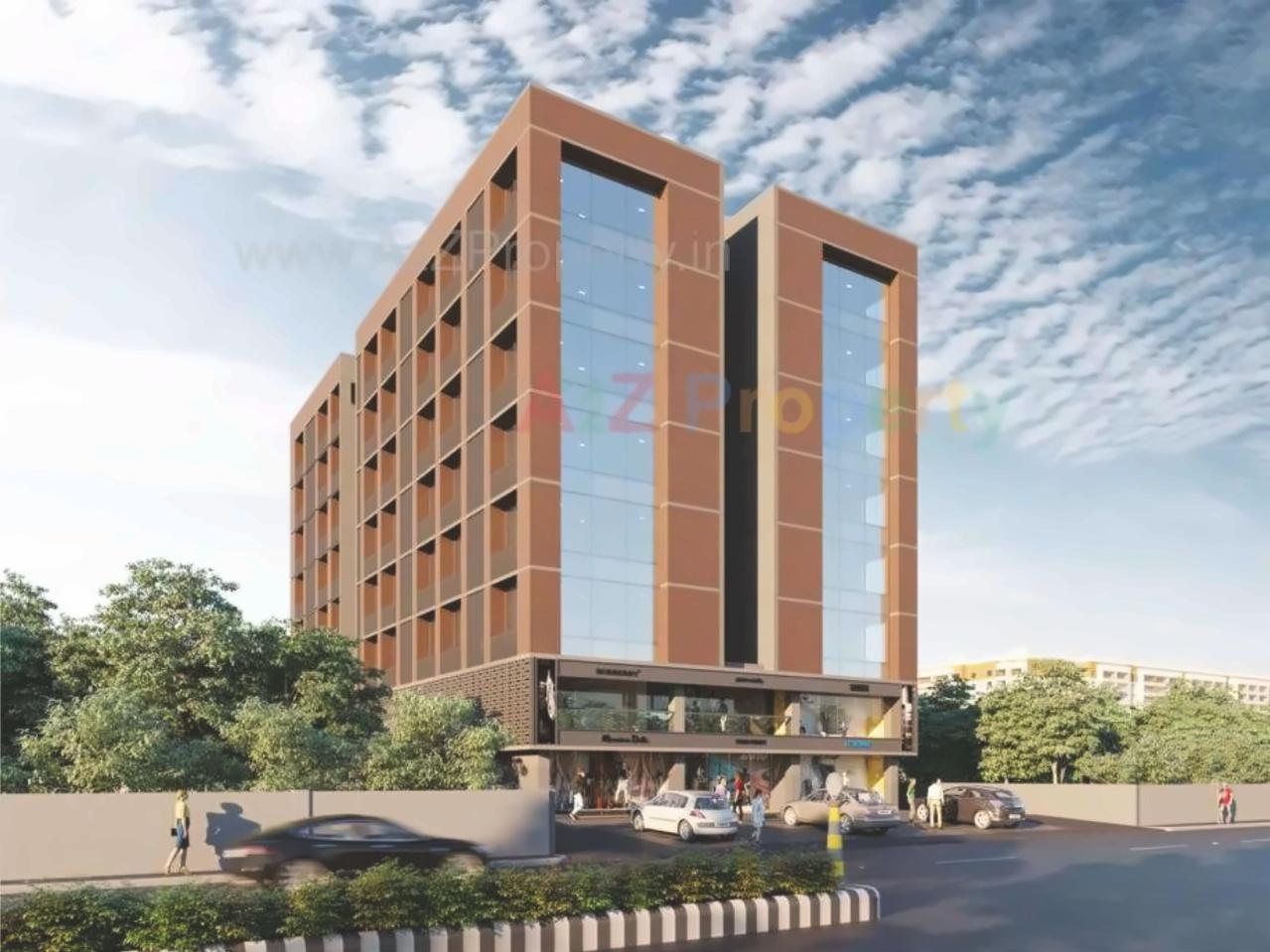 3D Elevation of real estate project Viral Heights located at Madhapar, Rajkot, Gujarat