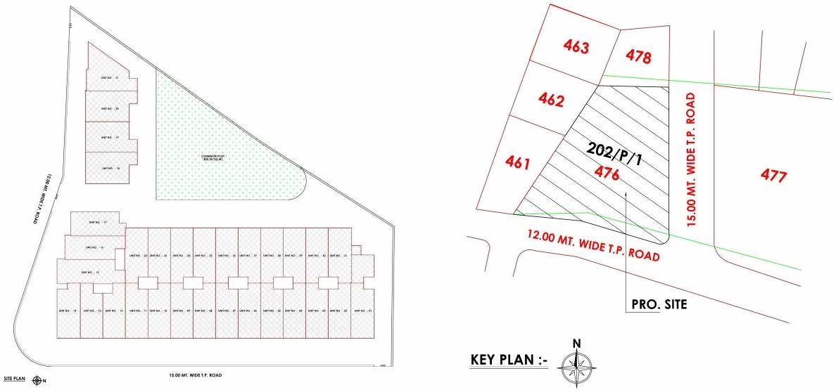 Layout of real estate project Vishnu Residency located at Raiya, Rajkot, Gujarat