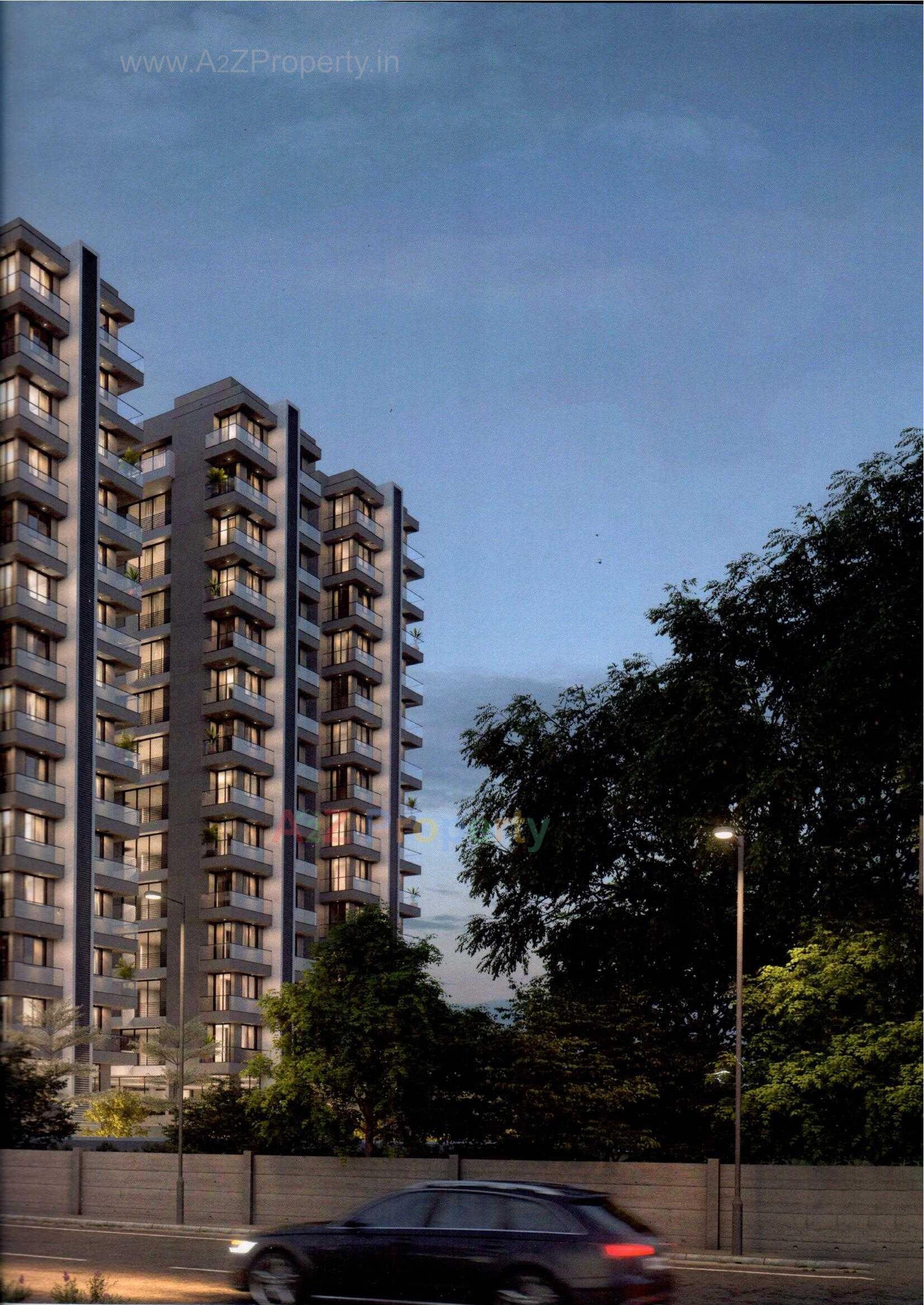 3D Elevation of real estate project Vision Aspire located at Mavdi, Rajkot, Gujarat