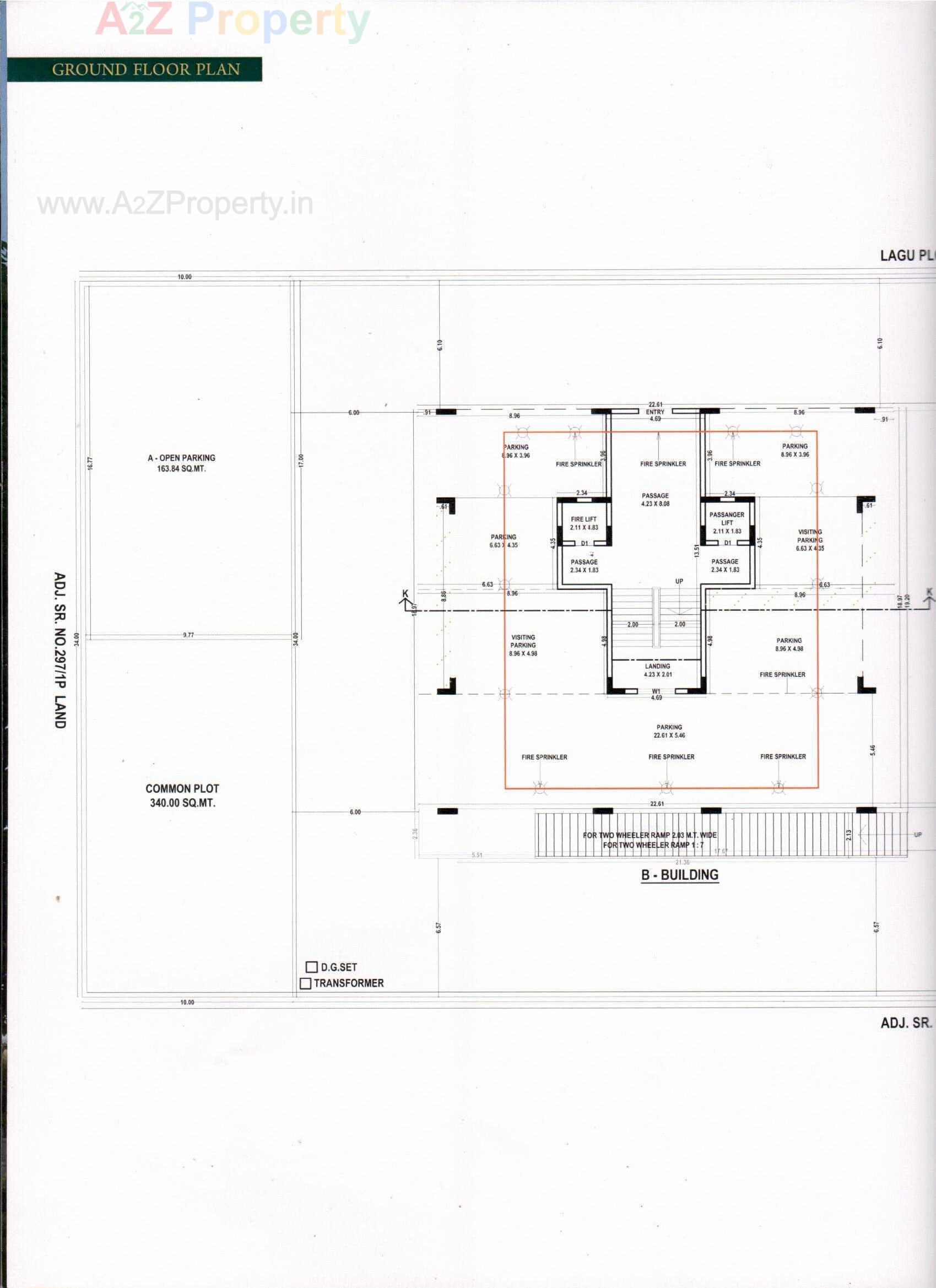 Layout of real estate project Vision Aspire located at Mavdi, Rajkot, Gujarat