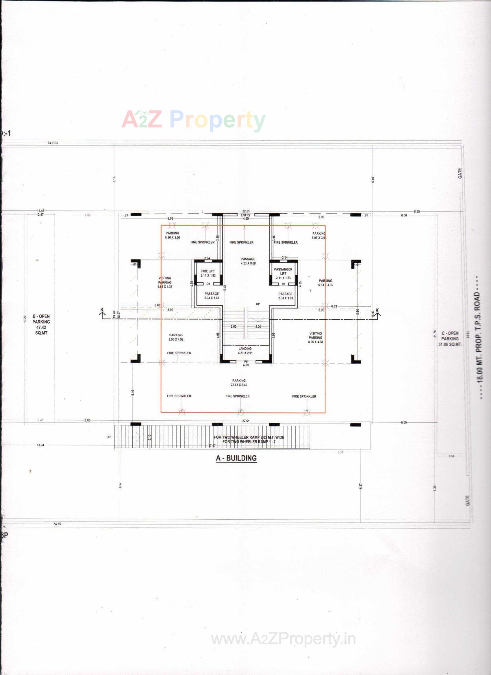 Layout of real estate project Vision Aspire located at Mavdi, Rajkot, Gujarat