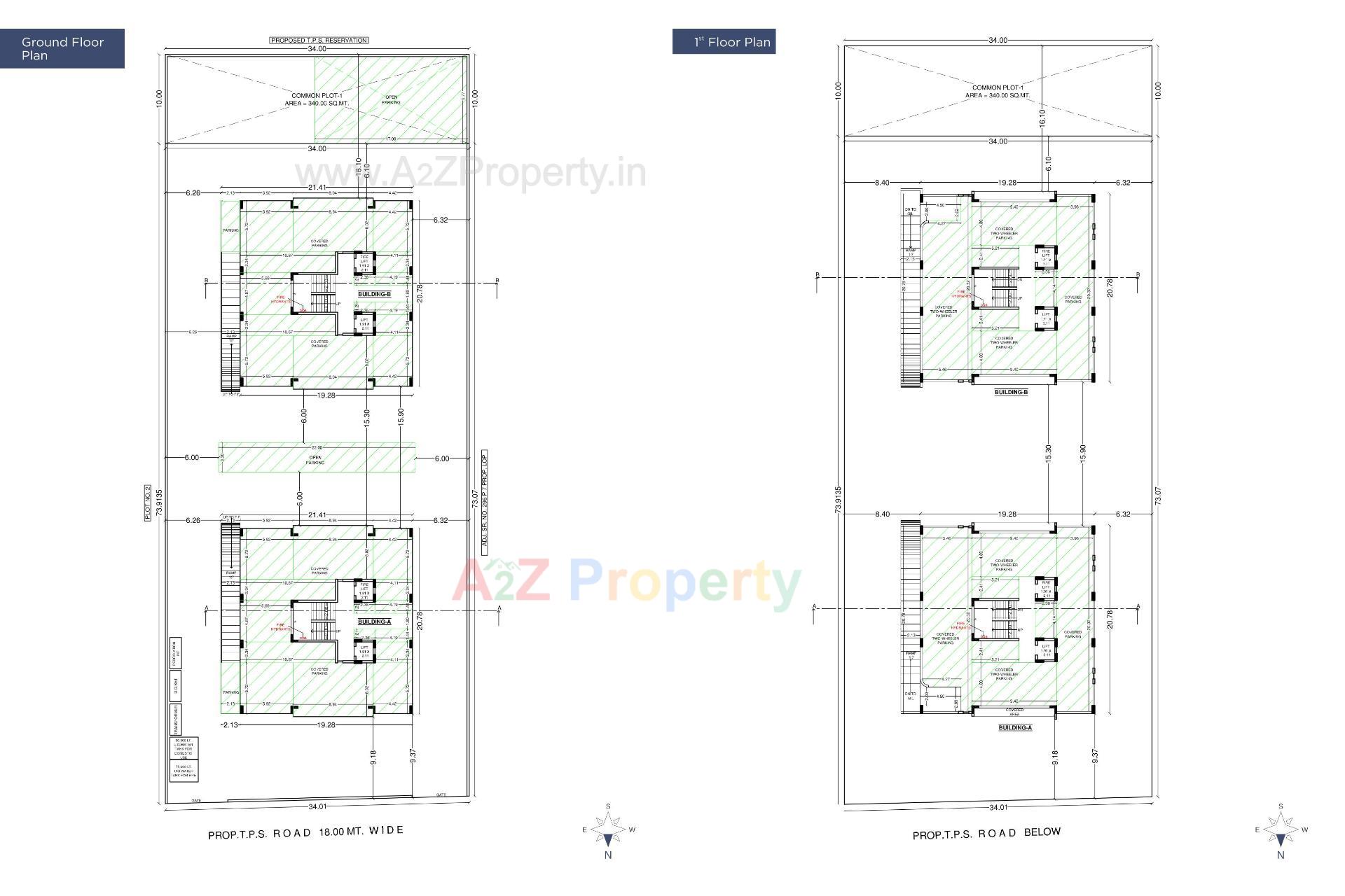 Layout of real estate project Vision Heights located at Mavdi--3, Rajkot, Gujarat