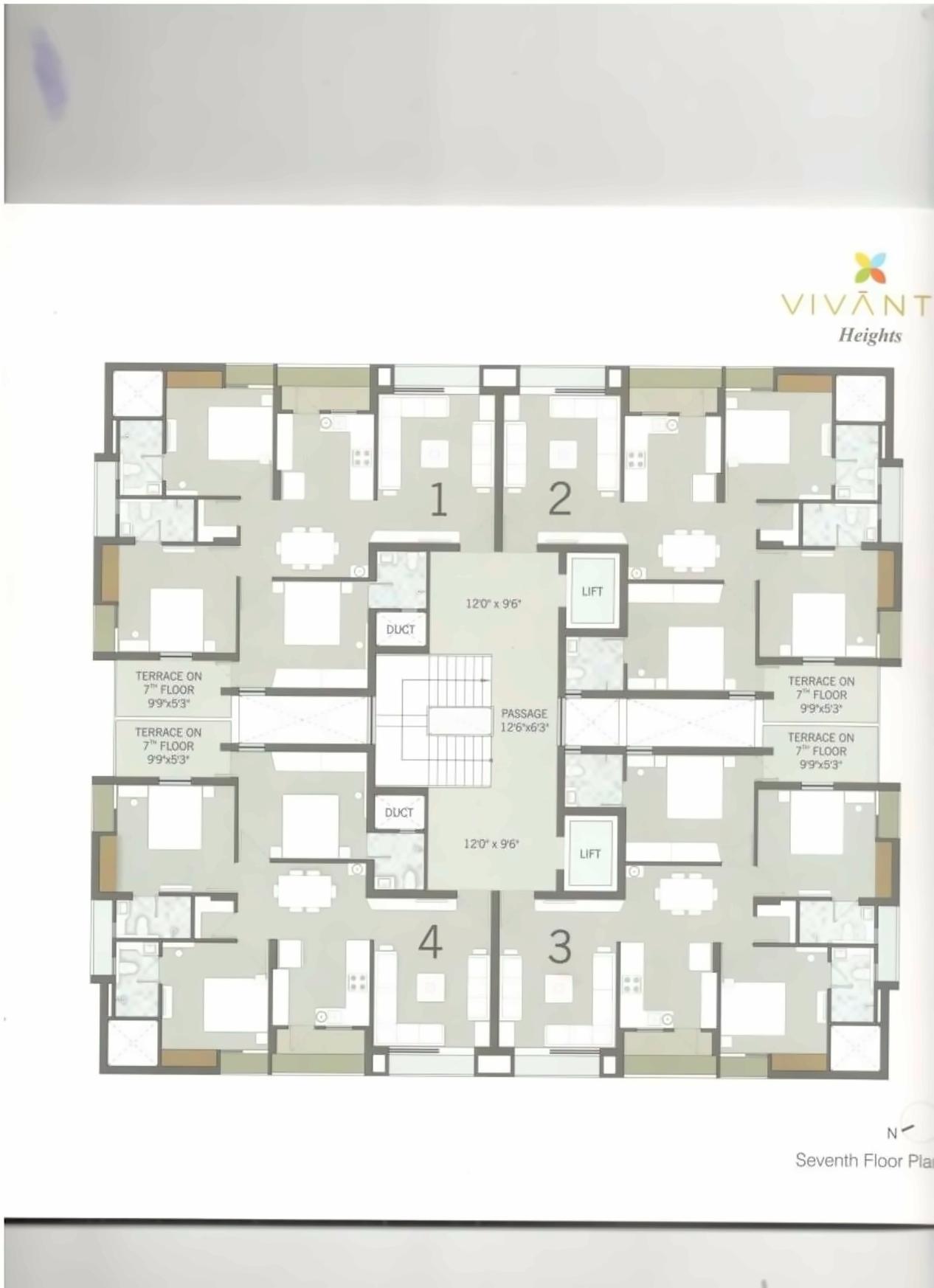 Layout of real estate project Vivanta Heights located at Ghanteshwar, Rajkot, Gujarat