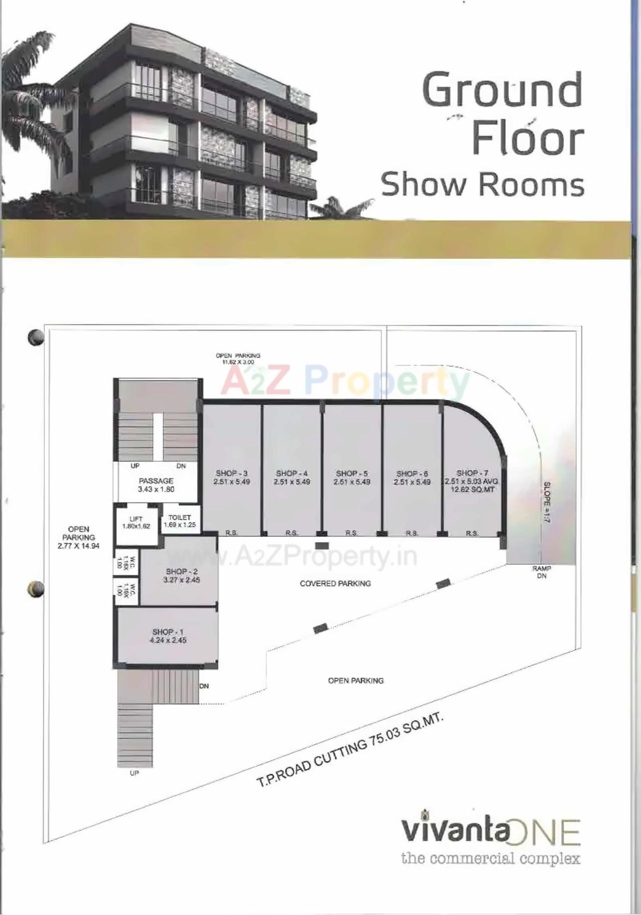 Layout of real estate project Vivanta One located at Nana-mava, Rajkot, Gujarat