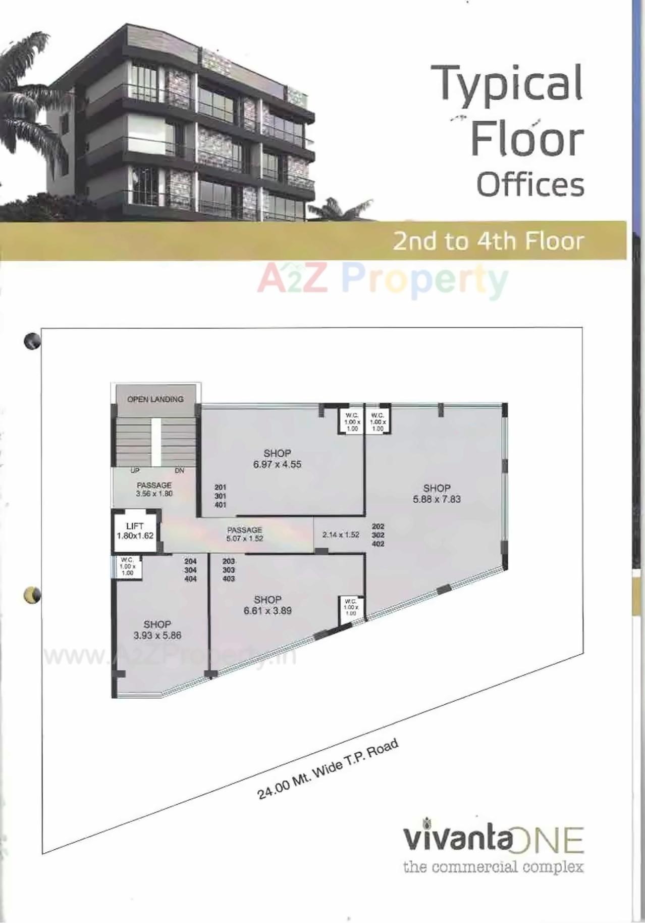 Layout of real estate project Vivanta One located at Nana-mava, Rajkot, Gujarat