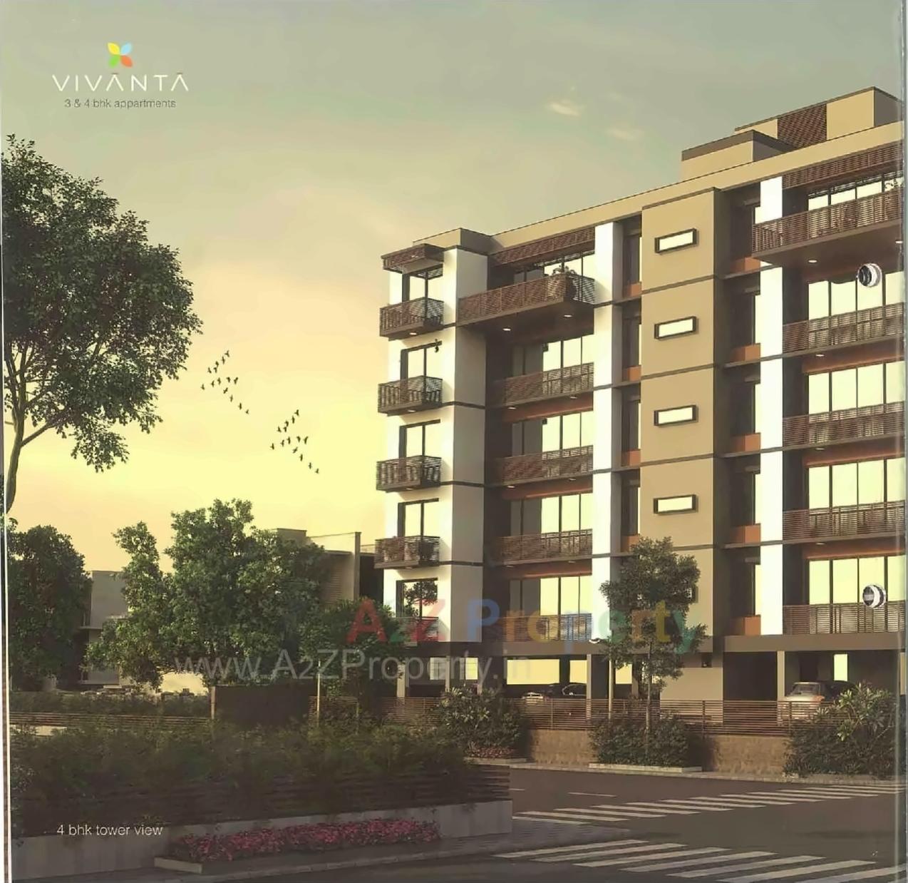 3D Elevation of real estate project Vivanta located at Nana-mava, Rajkot, Gujarat