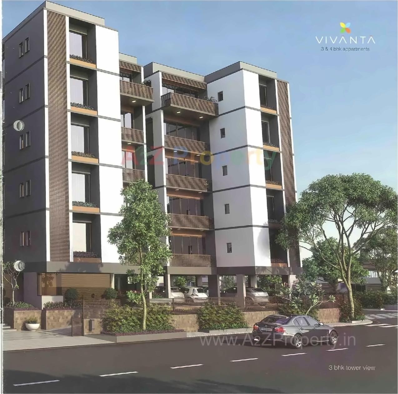 3D Elevation of real estate project Vivanta located at Nana-mava, Rajkot, Gujarat