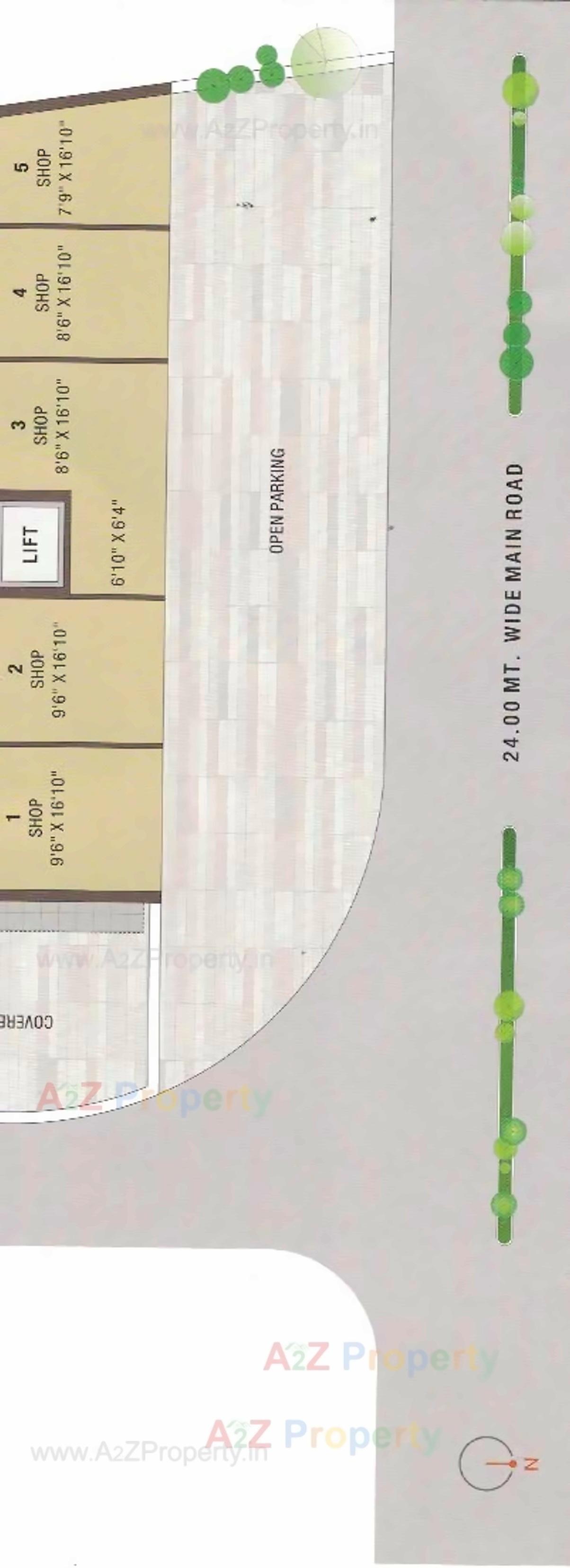 Layout of real estate project Vraj Corner located at Kangasiyali, Rajkot, Gujarat