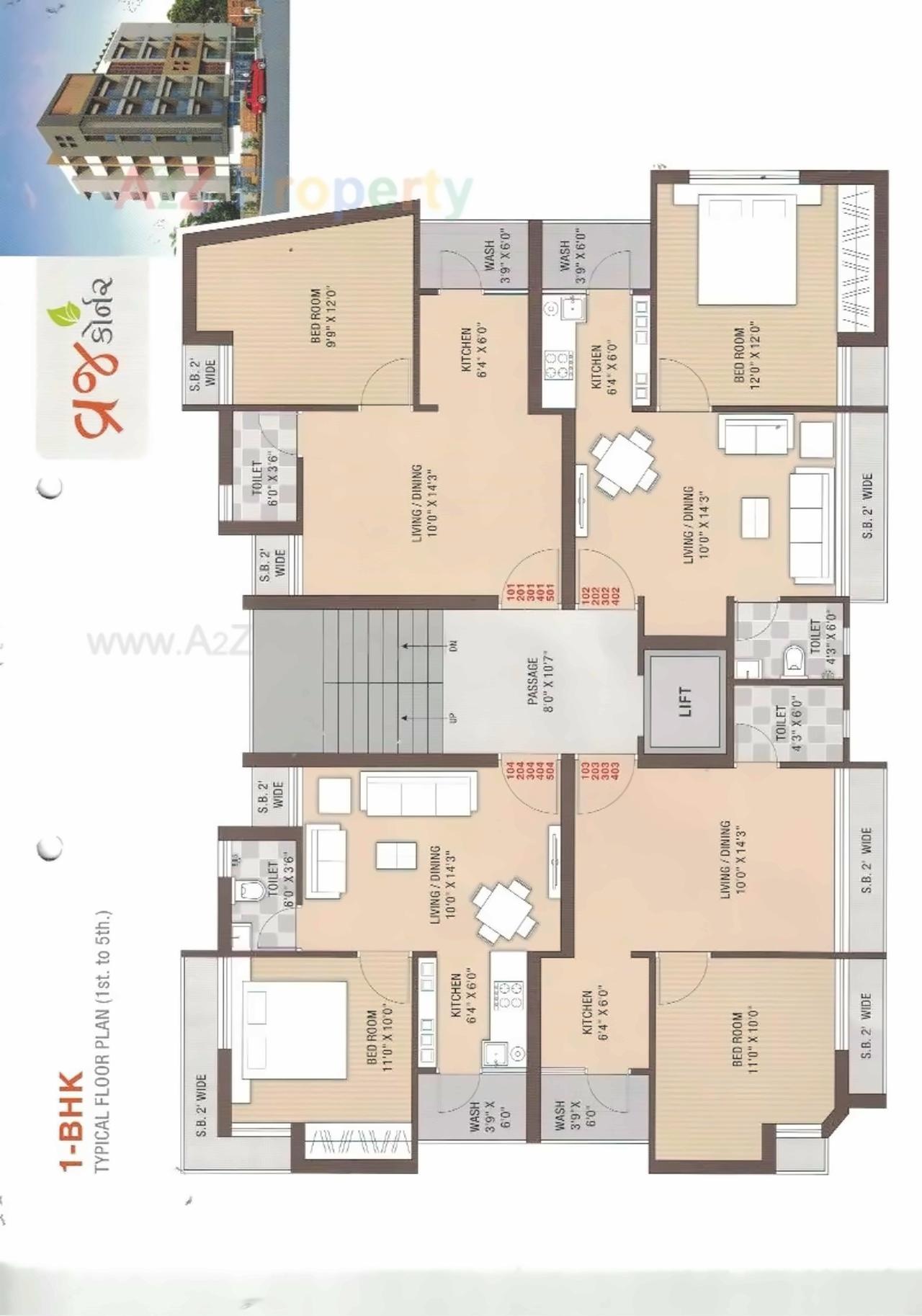 Layout of real estate project Vraj Corner located at Kangasiyali, Rajkot, Gujarat