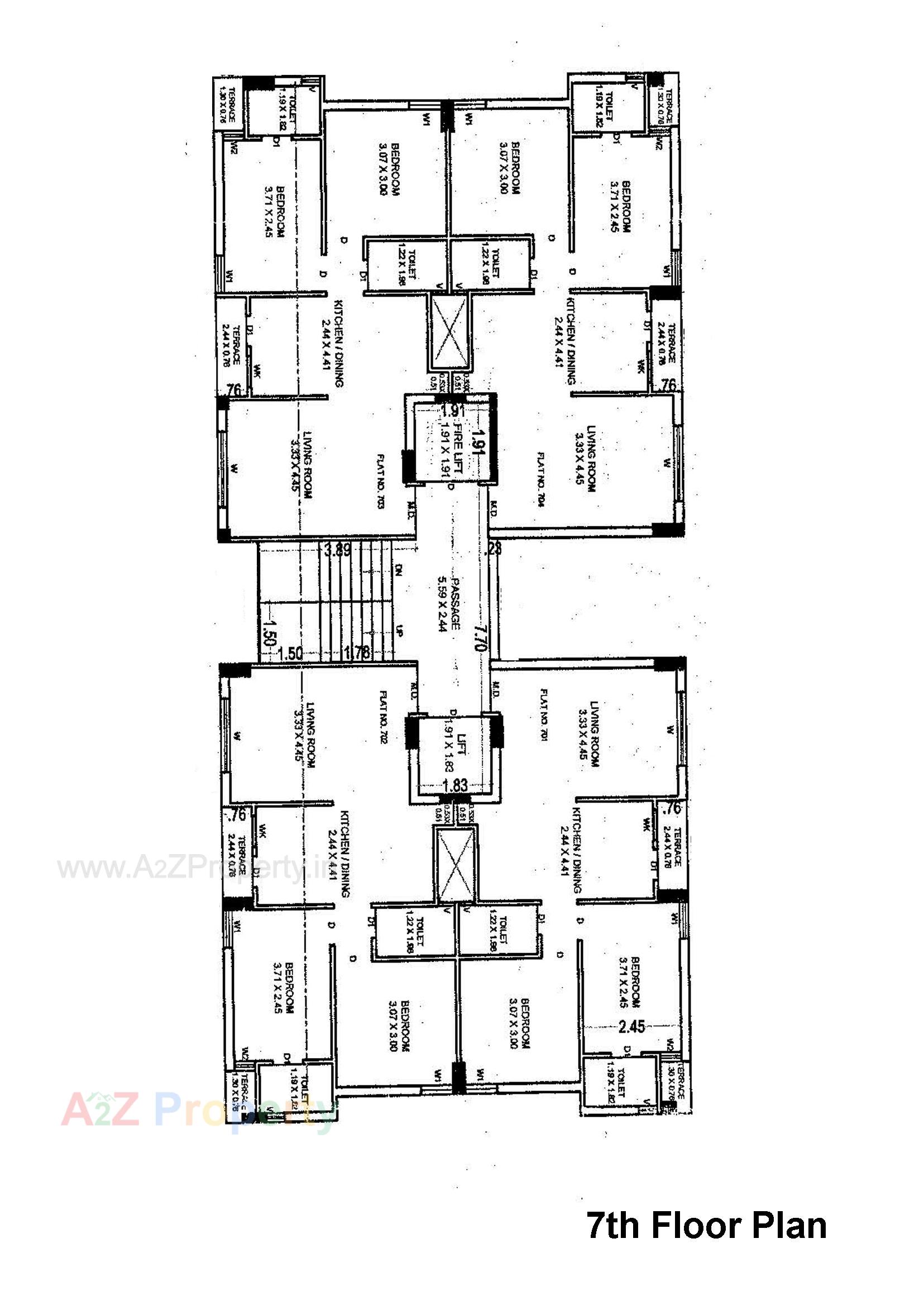 Layout of real estate project Vraj Corner located at Mavdi, Rajkot, Gujarat