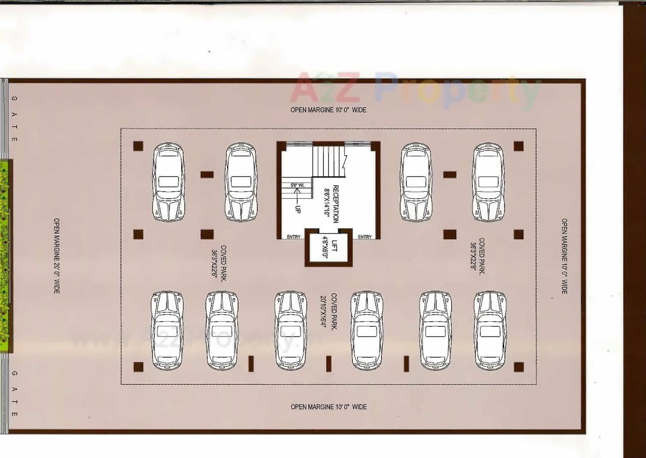 Layout of real estate project Vraj Height located at Rajkot, Rajkot, Gujarat