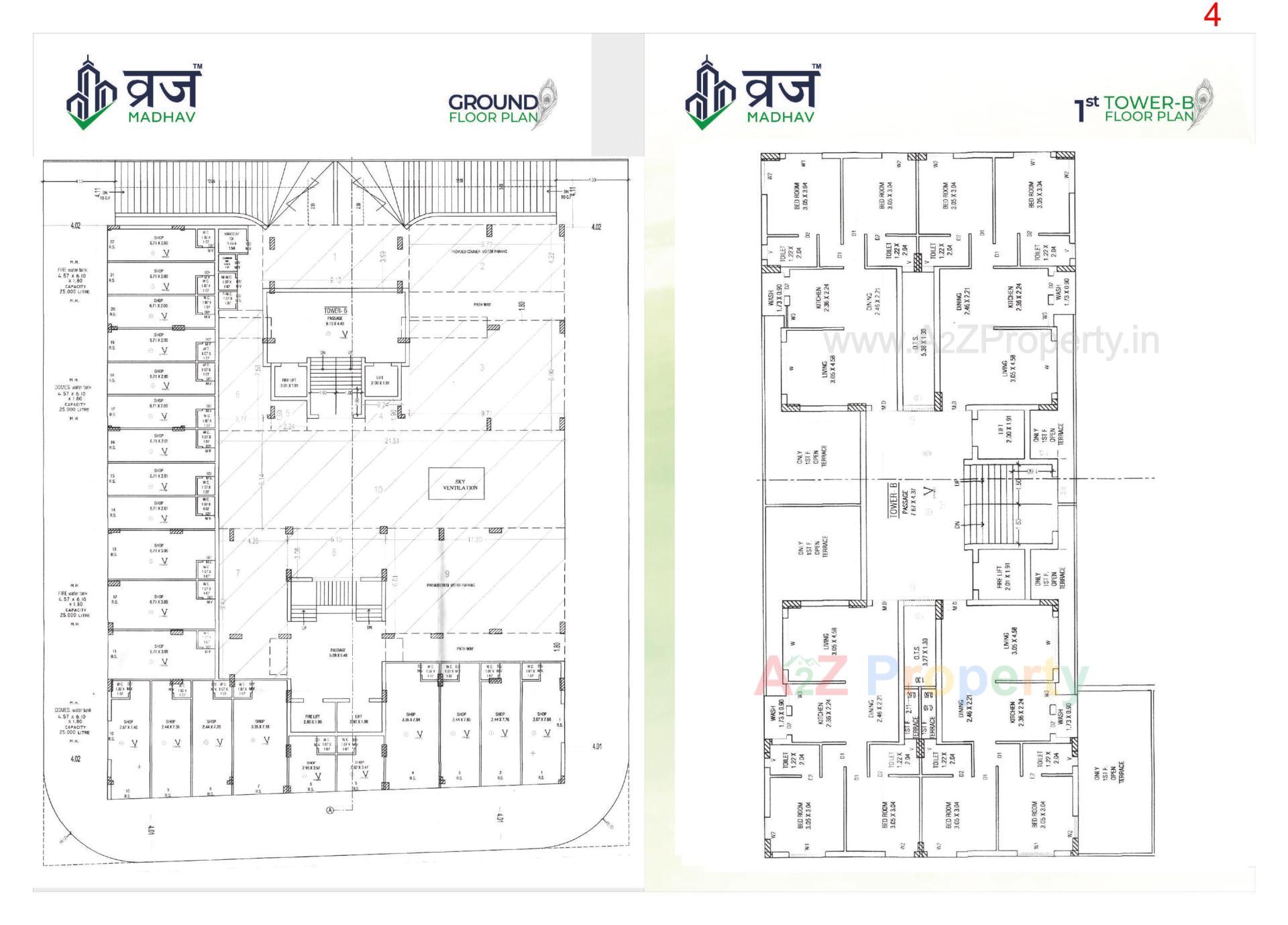 Layout of real estate project Vraj Madhav located at Mavdi, Rajkot, Gujarat