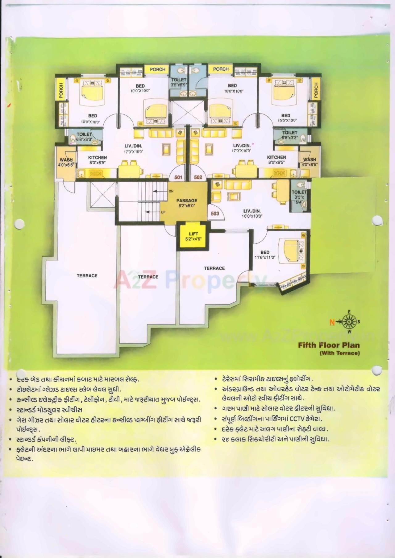 Layout of real estate project Vraj Palace located at Mavdi, Rajkot, Gujarat