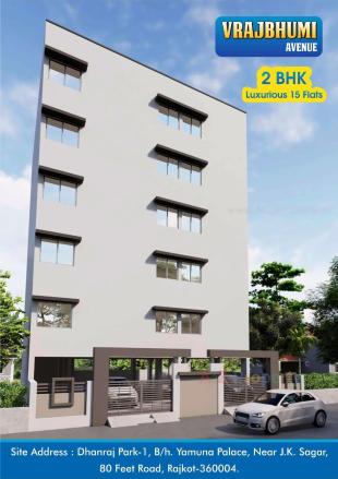 Elevation of real estate project Vrajbhumi Avenue located at Mavdi, Rajkot, Gujarat