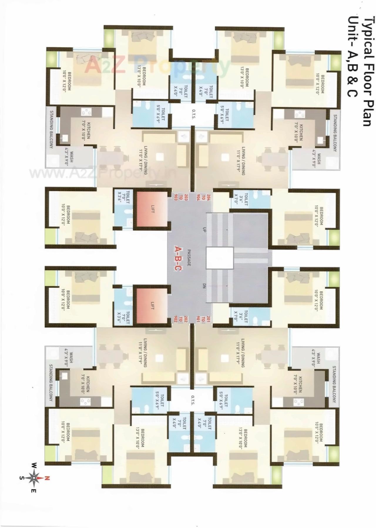 Layout of real estate project Vrindavan City located at Vavdi, Rajkot, Gujarat