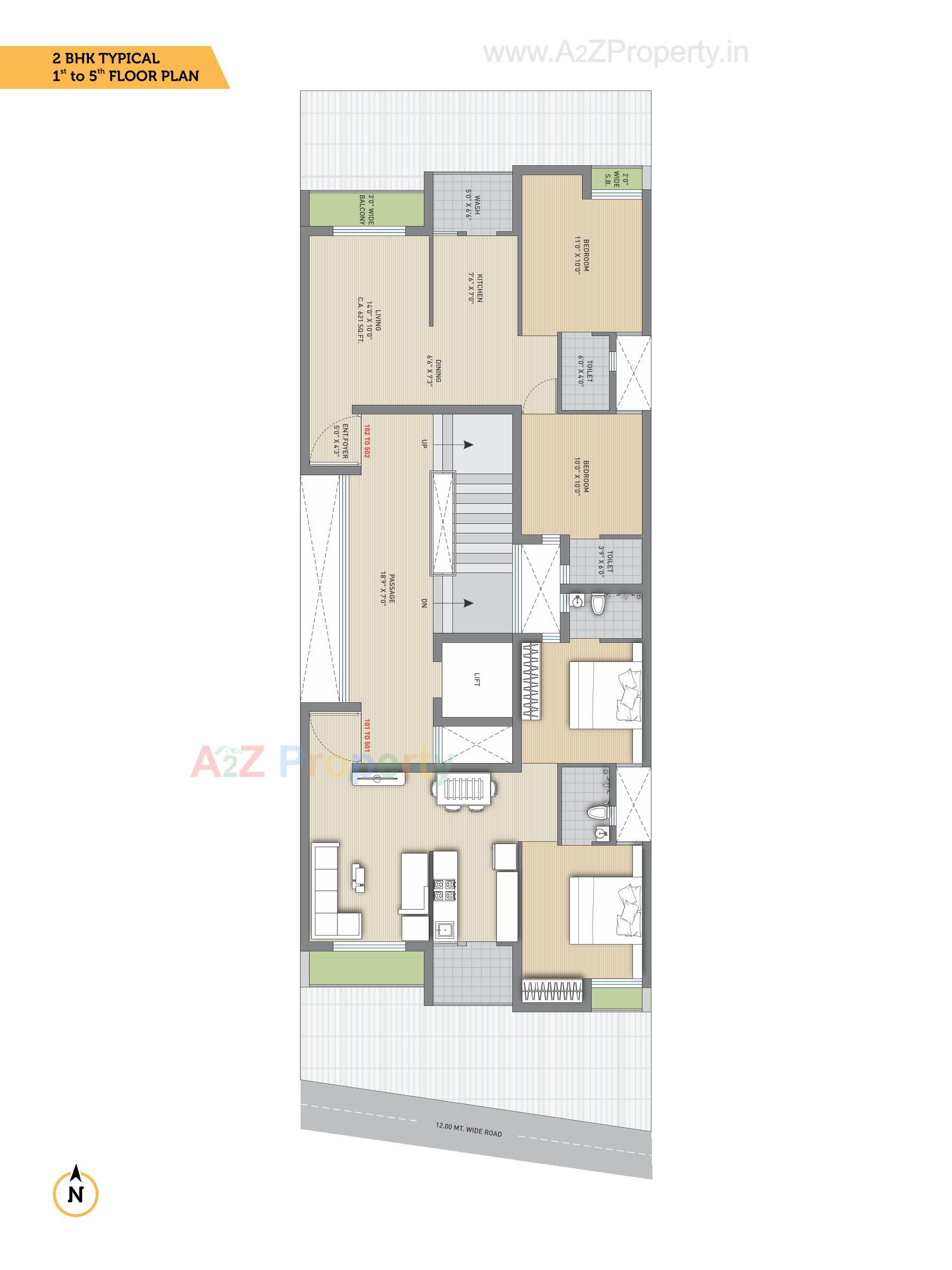 Layout of real estate project Vyanktesh Pride located at Mavdi, Rajkot, Gujarat