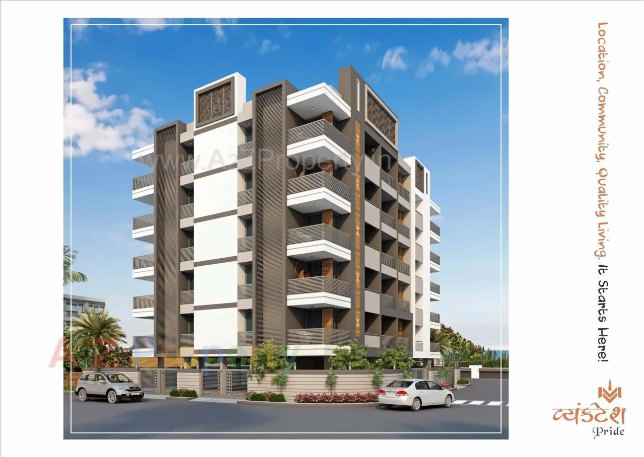 3D Elevation of real estate project Vyanktesh Pride located at Rajkot, Rajkot, Gujarat