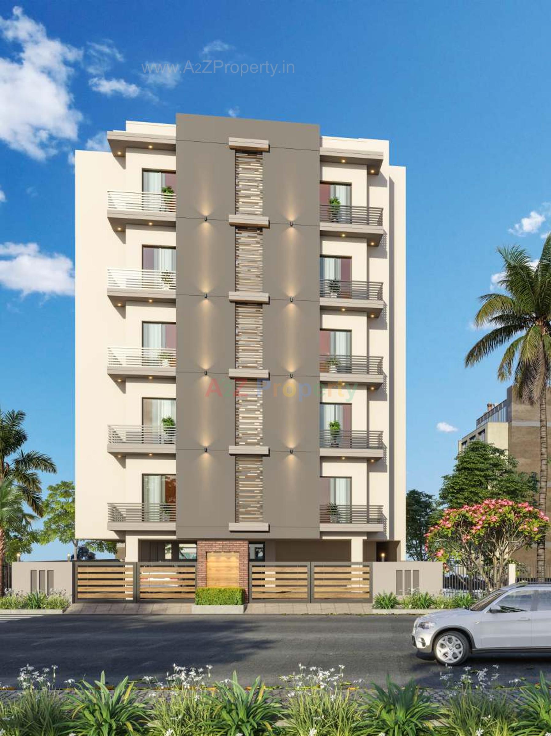 3D Elevation of real estate project Vyanktesh Pride located at Mavdi, Rajkot, Gujarat