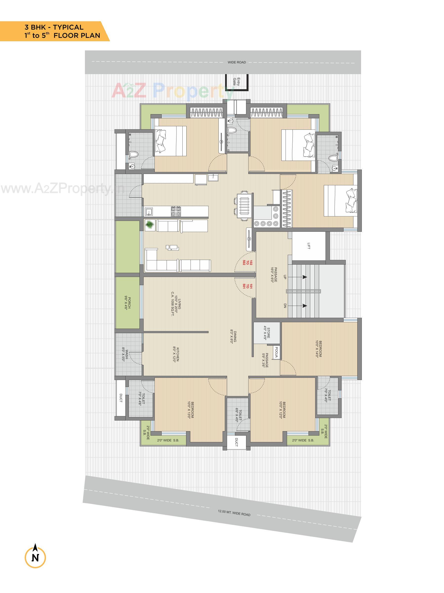 Layout of real estate project Vyanktesh Pride located at Mavdi, Rajkot, Gujarat