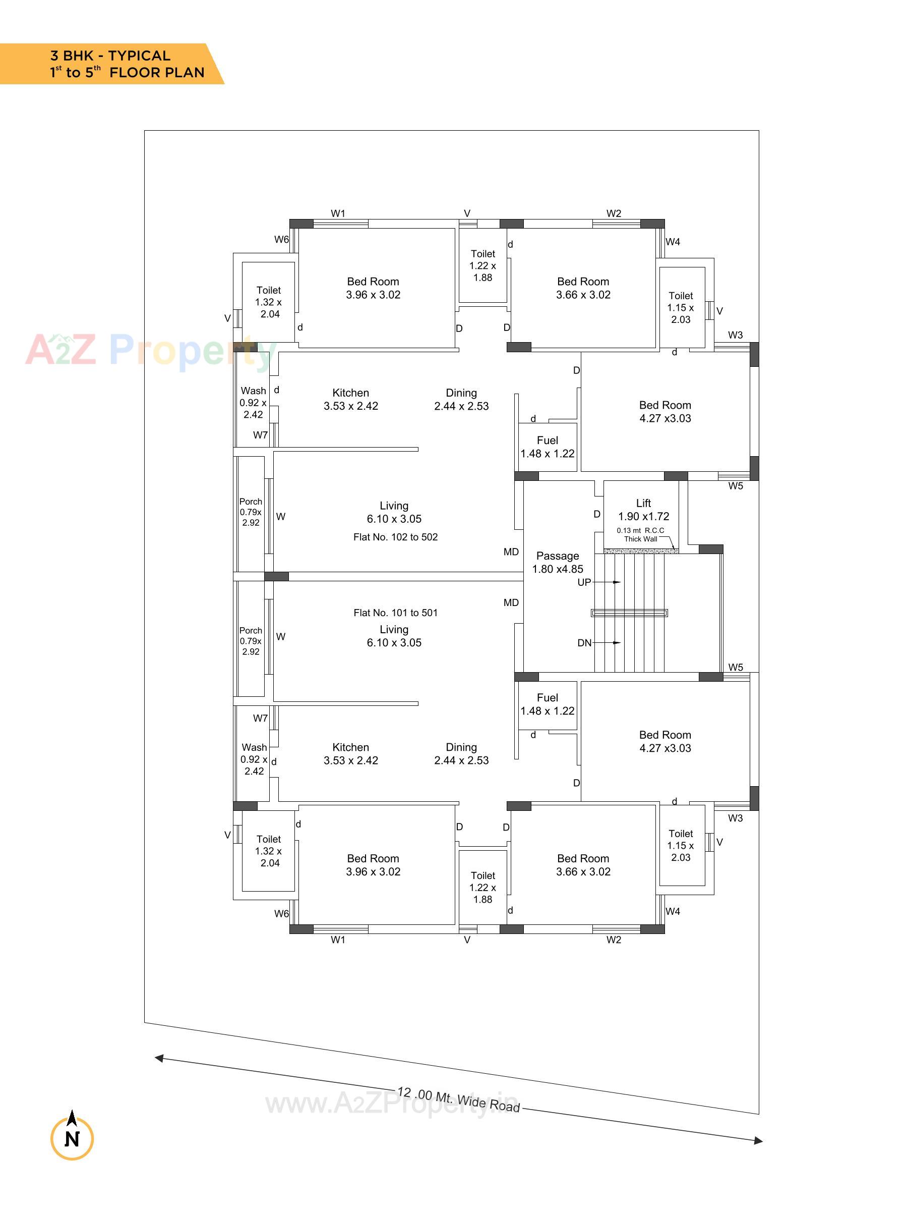 Layout of real estate project Vyanktesh Pride located at Mavdi, Rajkot, Gujarat