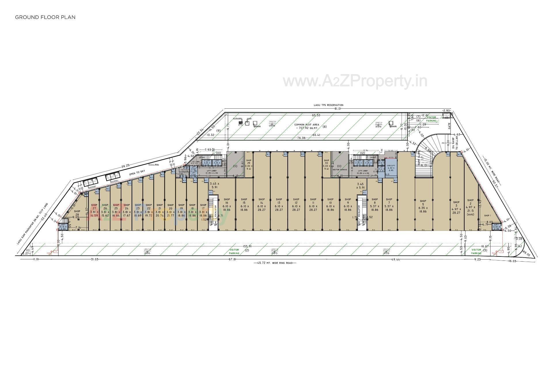 Layout of real estate project West Gate located at Rajkot, Rajkot, Gujarat