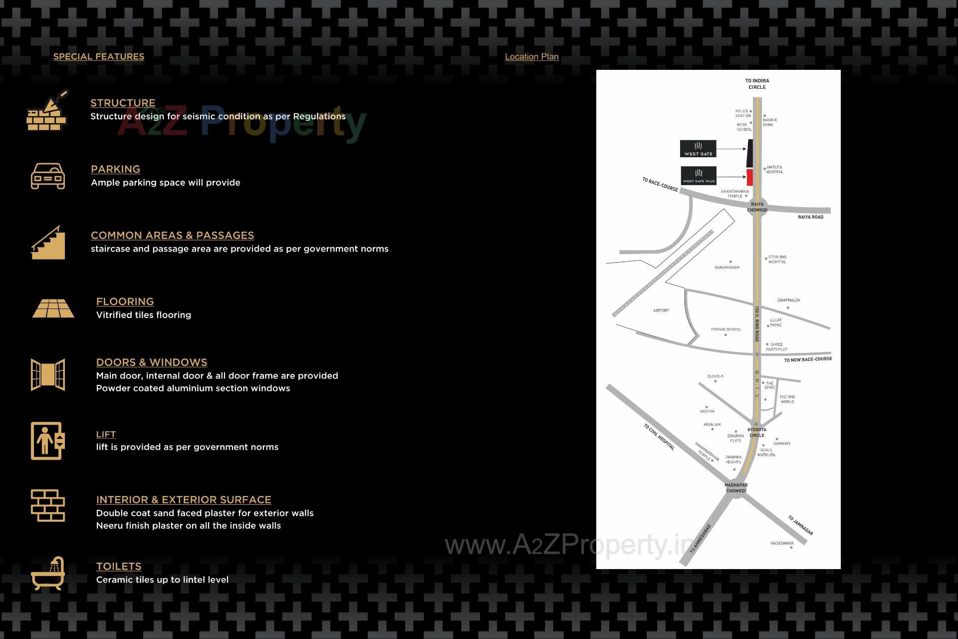  of real estate project West Gate Plus located at Raiya, Rajkot, Gujarat