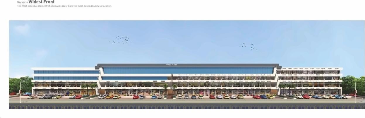 3D Elevation of real estate project West Gate located at Raiya, Rajkot, Gujarat