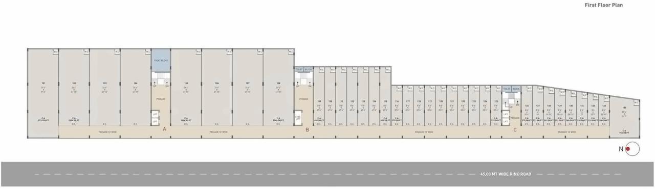 Layout of real estate project West Gate located at Raiya, Rajkot, Gujarat