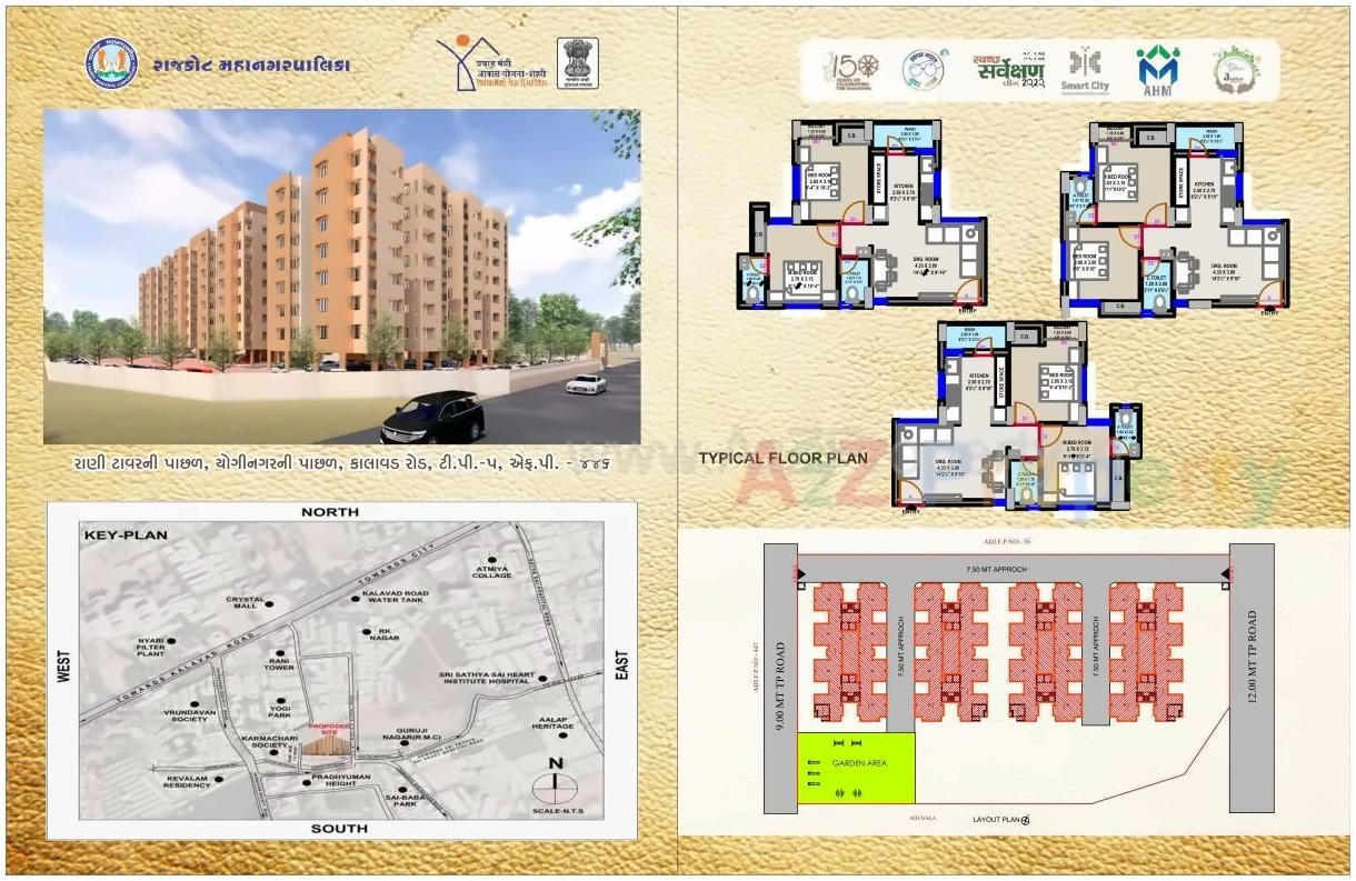 Layout of real estate project West Zone Package  Fp 4 located at Nanamava, Rajkot, Gujarat