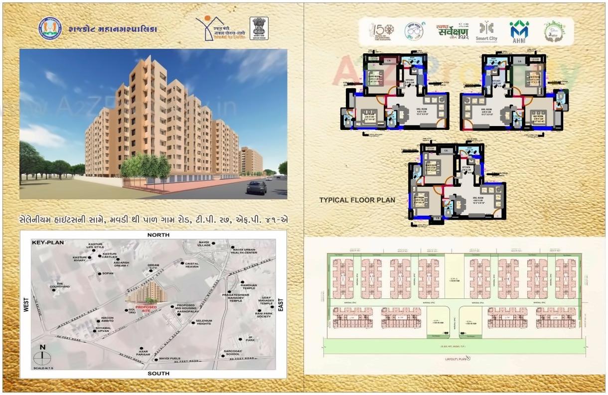 Layout of real estate project West Zone Package  Fp 4 located at Nanamava, Rajkot, Gujarat