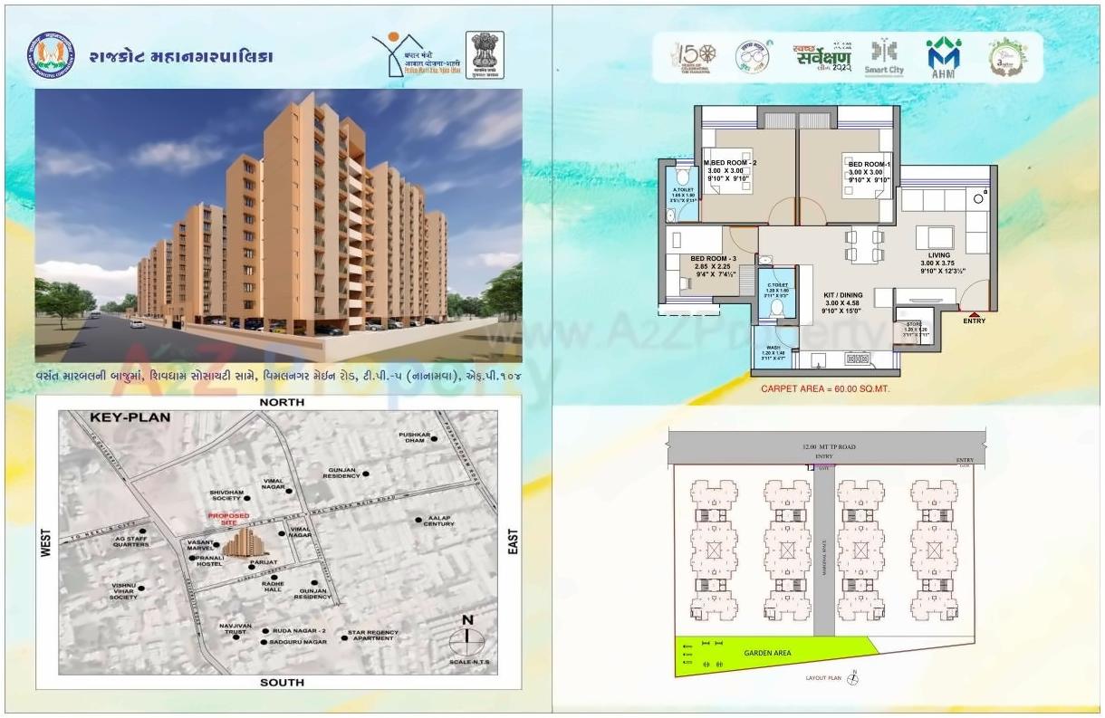 Layout of real estate project West Zone Package  Fp S located at Rajkot, Rajkot, Gujarat