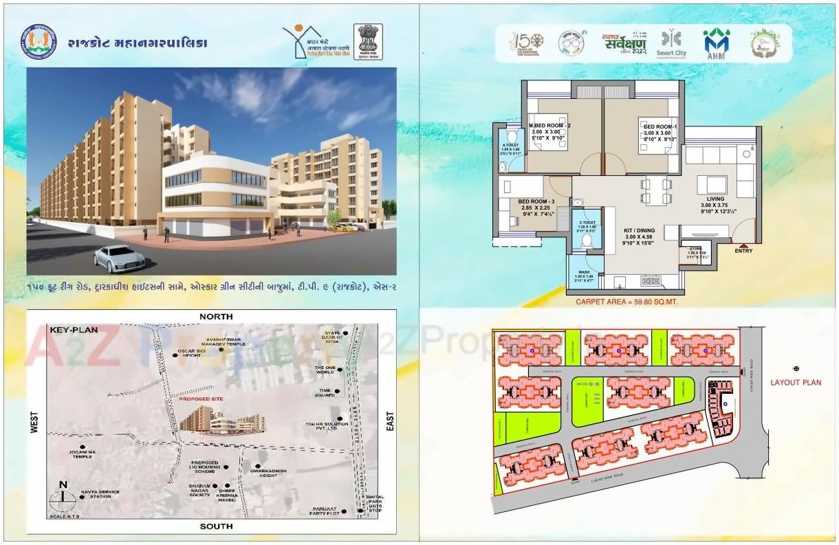 Layout of real estate project West Zone Package  Fp S located at Rajkot, Rajkot, Gujarat