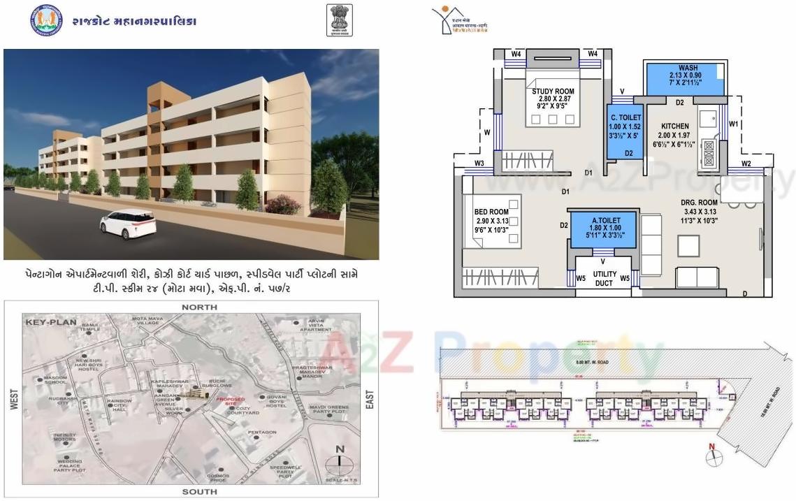 Layout of real estate project West Zone Package   3a located at Rajkot, Rajkot, Gujarat
