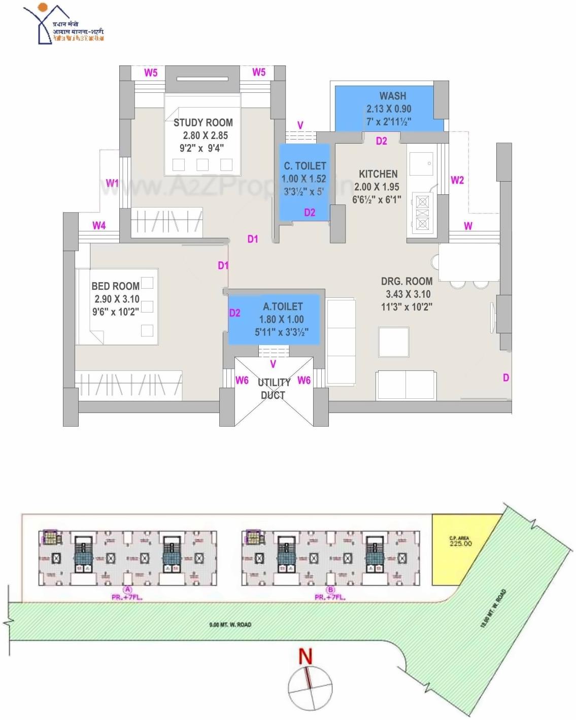 Layout of real estate project West Zone Package   2b located at Mavdi, Rajkot, Gujarat