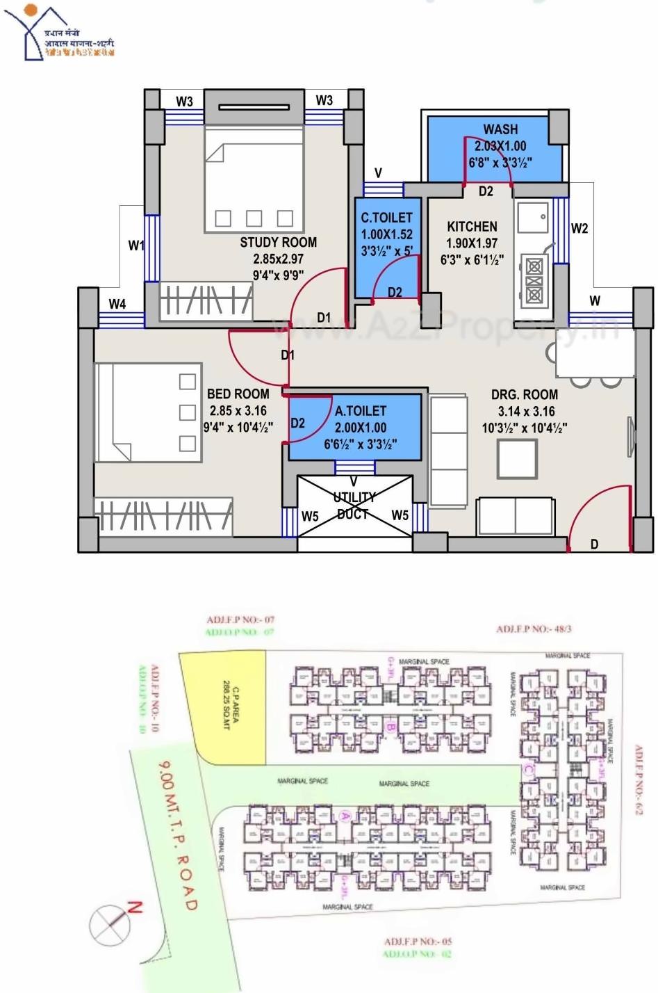 Layout of real estate project West Zone Package   2b located at Mavdi, Rajkot, Gujarat