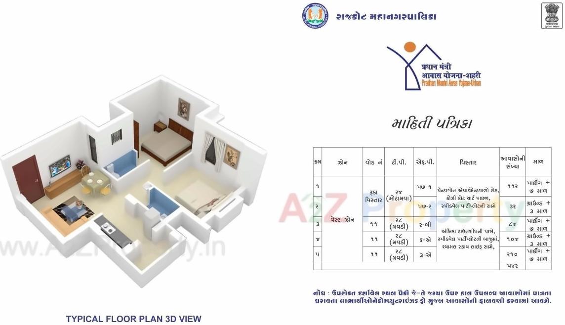 Layout of real estate project West Zone Package   57/ located at Motamava, Rajkot, Gujarat