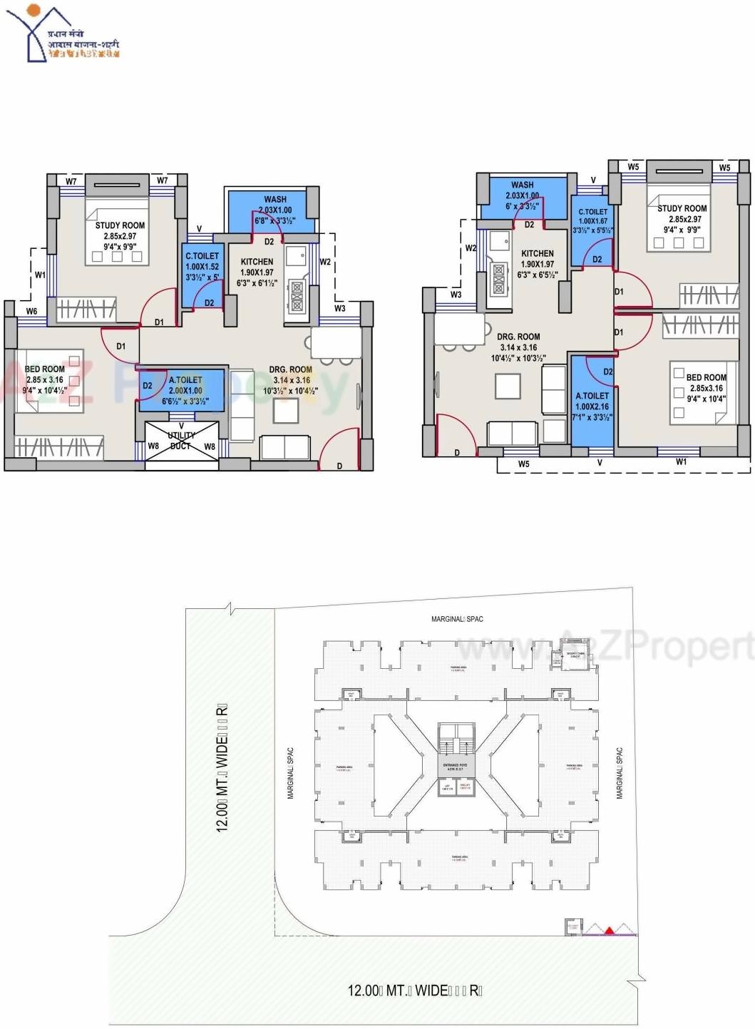 Layout of real estate project West Zone Package   57/ located at Motamava, Rajkot, Gujarat