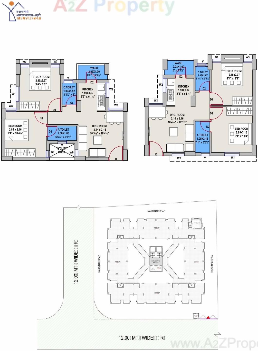 Layout of real estate project West Zone Package   57/ located at Motamava, Rajkot, Gujarat