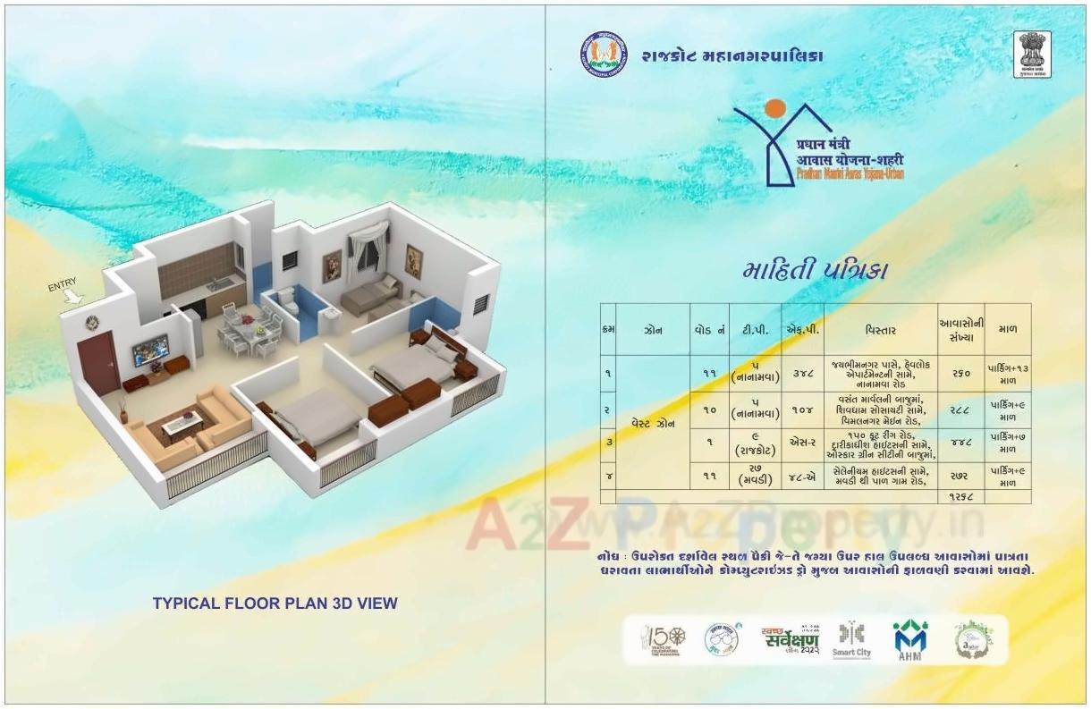 Layout of real estate project West Zone Package  Fp 48a located at Mavdi, Rajkot, Gujarat